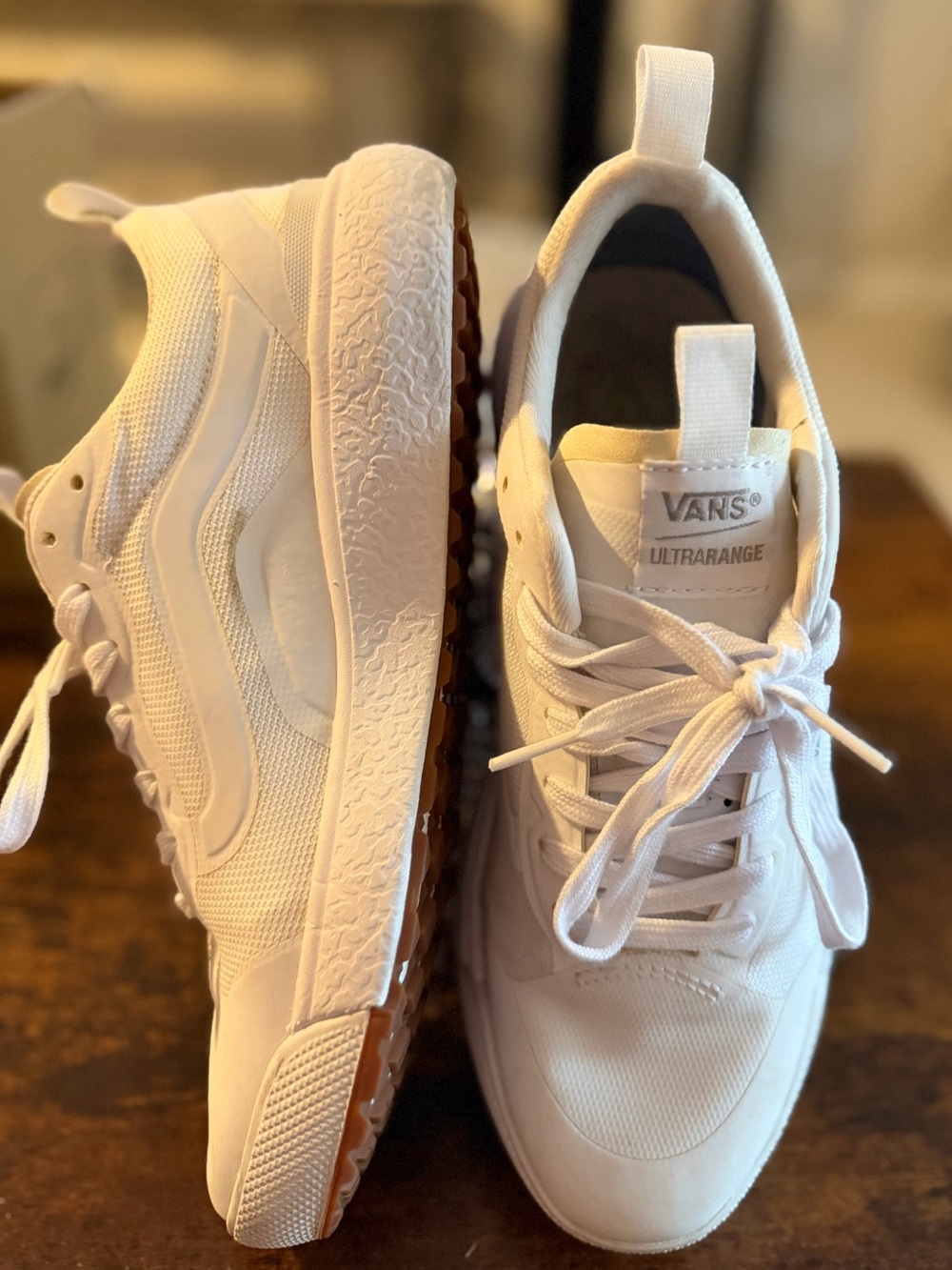 Vans UltraRange All White Breathable Mesh Lightweight Sneakers Unisex